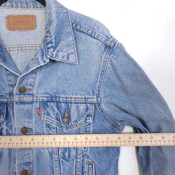 LEVI'S Vintage Denim Jacket‎ Trucker Made in USA Light Blue Classic Fit WPL423 - Picture 6 of 15